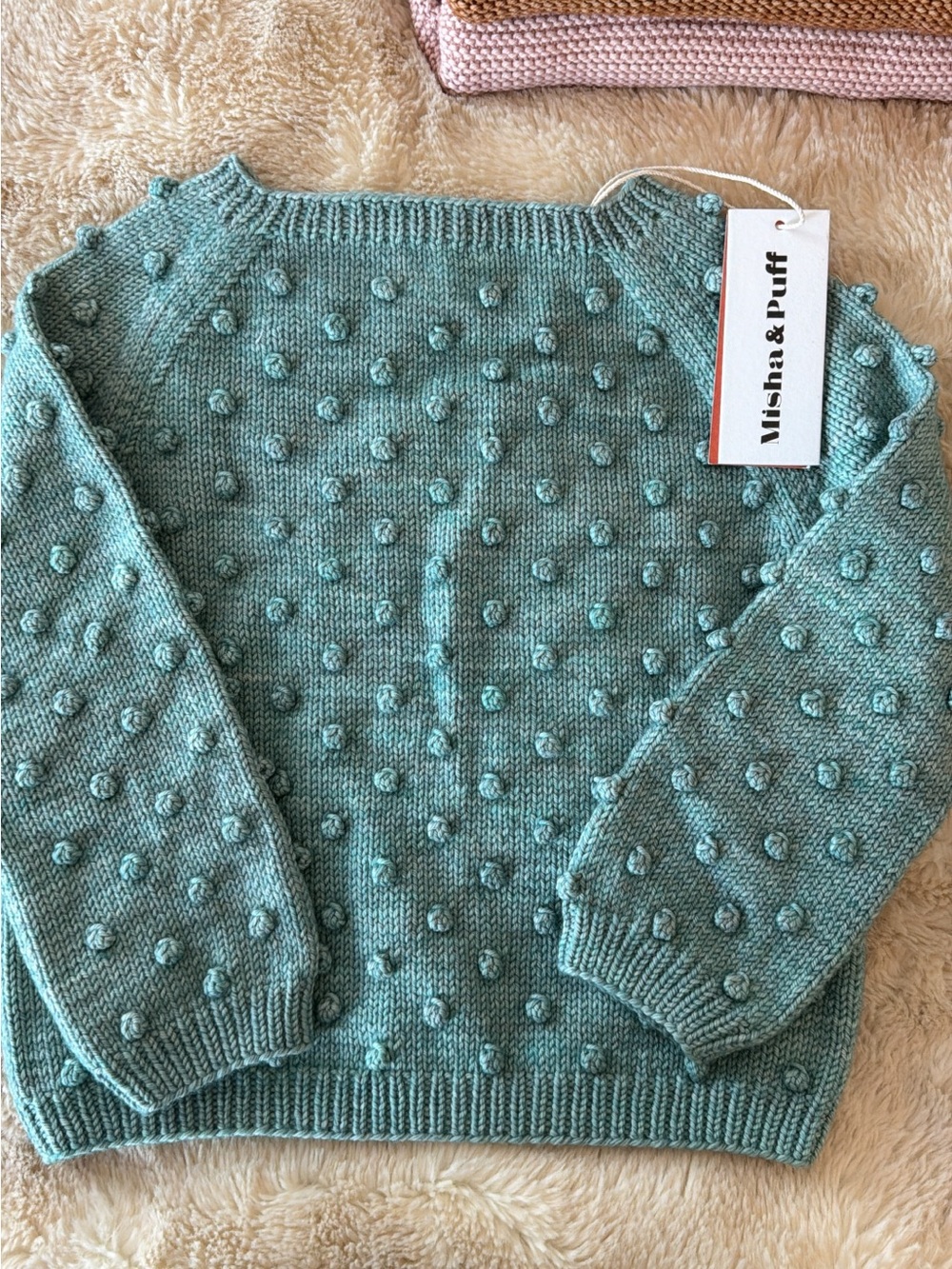 Misha And Puff Sage Sweater 100% Merino